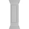 Ekena Millwork 12"W x 40"H Corner Newel Post with Panel, Peaked Capital & Base Trim (Installation kit included) NWL12X40CPP0B0 - alternate 5